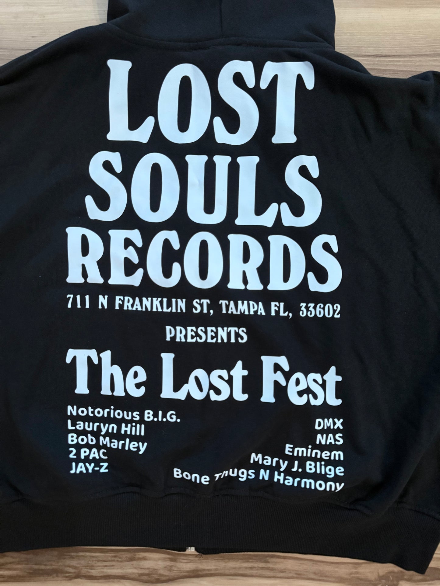Lost Souls Records Crop Zip Up Hoodie